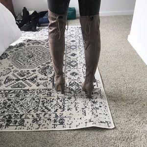 Steve Madden Over The Knee boots in Taupe/Nude